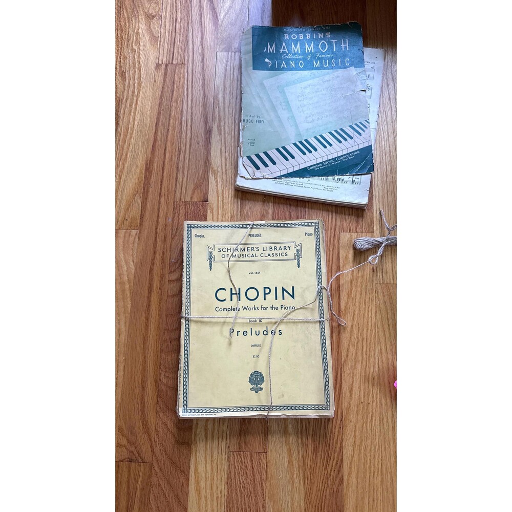 Authentic Vintage Sheet Music Bundle, 50 Pages Semi Loose Piano Book Epherema